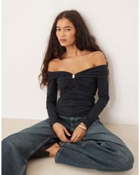 Abercrombie & Fitch - – langärmliges, schulterfreies oberteil - Lyst