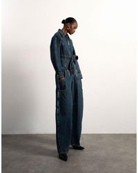 TOPSHOP - Tolu coker x – zirkuläres design – barrel-jumpsuit aus denim - Lyst