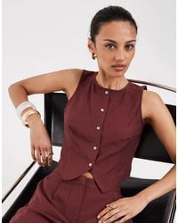 Vero Moda - Button Front Sleeveless Top - Lyst