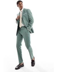 SELECTED - Slim-Fit Pantalon Van Linnenmix - Lyst