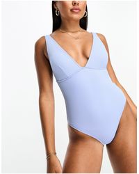 Accessorize - Plunge V Crinkle Swimsuit - Lyst