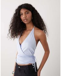 Weekday - Halter Wrap Top - Lyst