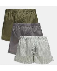 Jack & Jones - 3 Pack Stripe Woven Boxers - Lyst