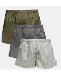 Jack & Jones - Set Van 3 Geweven, Gestreepte Boxershorts - Lyst