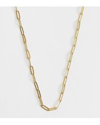 ASOS - Asos Design Curve Chain Necklace With Paperchain Links - Lyst