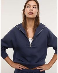 Stradivarius - High-neck Zip-up Sweatshirt - Lyst