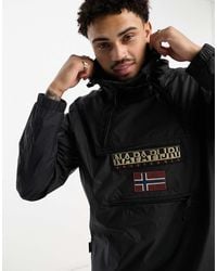 Napapijri - Chaqueta Negra Sin Aberturas Resistente Al Agua Con Capucha Northfarer 2.0 De - Lyst