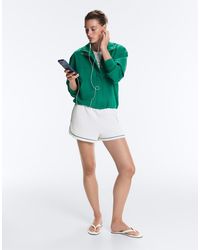 Oysho - Cotton Piqué Jacket With Raised Neck - Lyst
