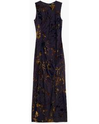 Desigual - Midi-Jurk Met Flockprint - Lyst