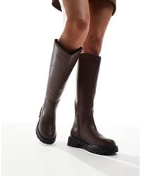 London Rebel - Olivia Chunky Knee Boots - Lyst