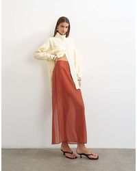 TOPSHOP - Co-ord Organza Column Maxi Skirt - Lyst