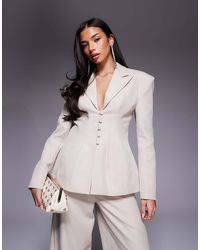 ASOS - Getailleerde Elegante Blazer Met Knoopdetail - Lyst