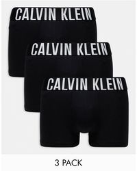 Calvin Klein - Intense power cotton stretch - confezione da 3 paia di boxer aderenti neri - Lyst