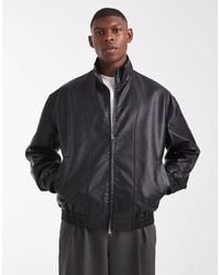ASOS - Veste bomber en similicuir - délavé - Lyst