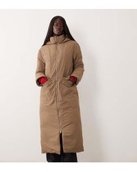 ASOS - Asos Design Tall Hooded Longline Padded Jacket - Lyst