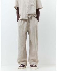 Pull&Bear - – hose aus 100% leinen - Lyst