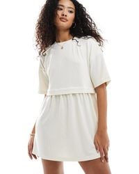 Miss Selfridge - Short Sleeve Layered Smock Dress - Lyst