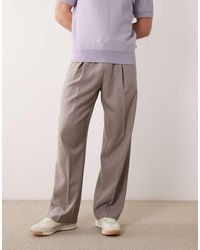ASOS - Tailored Pull On Wide Leg Trousers - Lyst