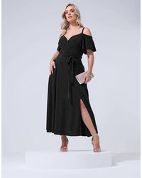 Yours Clothing - Cold Shoulder Maxi Dress - Lyst
