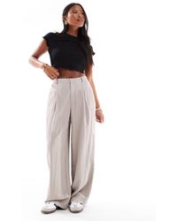 ASOS - Petite Barrel Leg Utility Trousers - Lyst