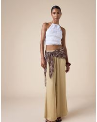Calzedonia - Shiny Palazzo Beach Trousers - Lyst
