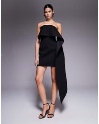 ASOS - Bonded Crepe Bandeau Mini Dress - Lyst