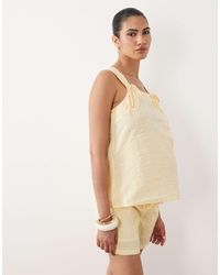 Mama.licious - Mamalicious maternity - top d'ensemble en crépon rayé avec bretelles nouées - Lyst