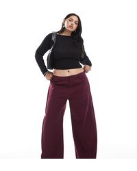 ASOS - Asos Design Curve Horseshoe Pants With Tab Waist Detail - Lyst