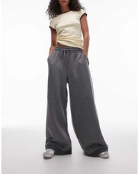 TOPSHOP - Premium Turn Back Wide Leg jogger - Lyst