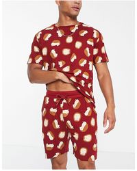 Chelsea Peers – kurzer pyjama mit igelmuster - Rot