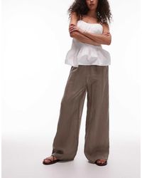 ARKET - Pure Linen Palazzo Pants With Pull-on Waist - Lyst