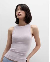 Intimissimi - Ribbed Lamé Cotton Vest Top - Lyst