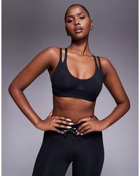 adidas Originals - Adidas Training Optime Double Strap Light Support Sports Bra - Lyst