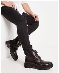 H by Hudson - Exclusive Amos Lace Up Boots - Lyst