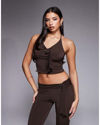 I.AM.GIA - Siofra Metal Hardware Drape Detail Cropped Cami Top - Lyst