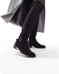 SEQWL - Latte Buckle Detail Over The Knee Boots - Lyst