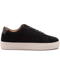 Thomas Crick - 'Evers' Casual Lace-Up Suede Leather Sneakers - Lyst