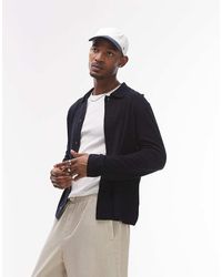 ARKET - Knit Cardigan With Button Front And Polo Collar - Lyst