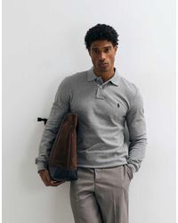 Polo Ralph Lauren - Icon Logo Slim Fit Long Sleeve Pique Polo - Lyst
