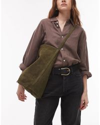 TOPSHOP - – luna – tragetasche aus wildleder - Lyst