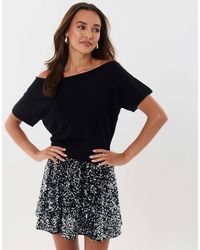 Threadbare - Short Sleeve Slash Neck Jumper - Lyst