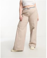 ASOS - Asos design curve - pantalon chino large oversize - sable - Lyst