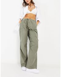 Cotton On - Pantalones verdes con cierre ajustable en el bajo - Lyst