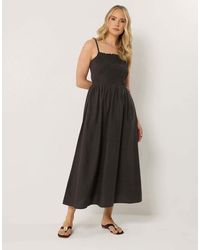 Long Tall Sally - Linen Embroidered Midi Dress - Lyst