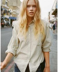 Pull&Bear - Geruit Overhemd Met Borstzak - Lyst
