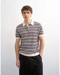 TOPMAN - Classic Fit Knitted Stripe Polo - Lyst