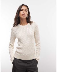 Ralph Lauren - Button Detail Cable Knit Jumper - Lyst