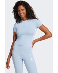 adidas Originals - Essentials 3-Stripes Slim Baby Tee - Lyst