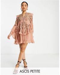 ASOS Synthetic Petite Floral Beaded 