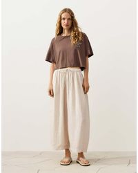 Oysho - 100% Linen Balloon Trousers - Lyst